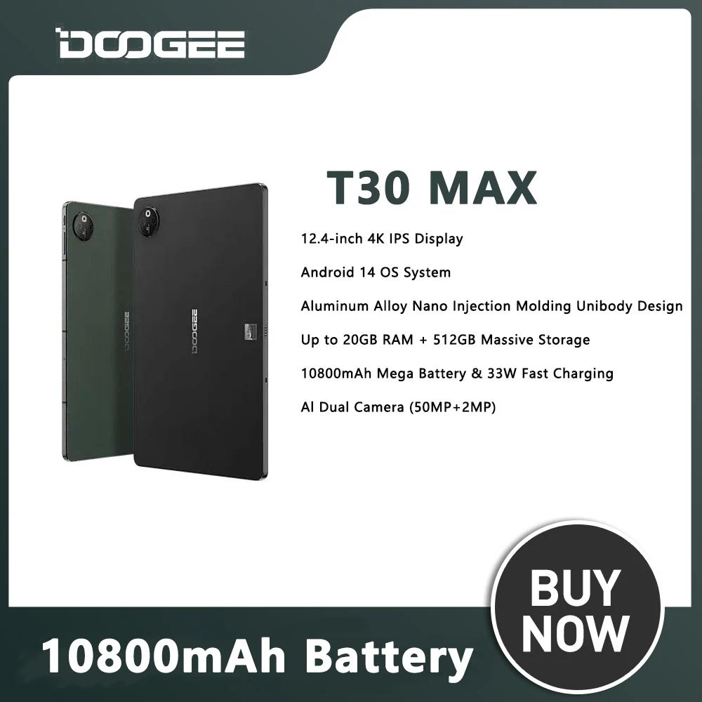DOOGEE T30 Max º PC, ȵ̵ 14, 12.4 ġ, 4K, 8GB, 512GB, 50MP, 10800mAh, 33W  , ˷̴ ձ  Ϲٵ